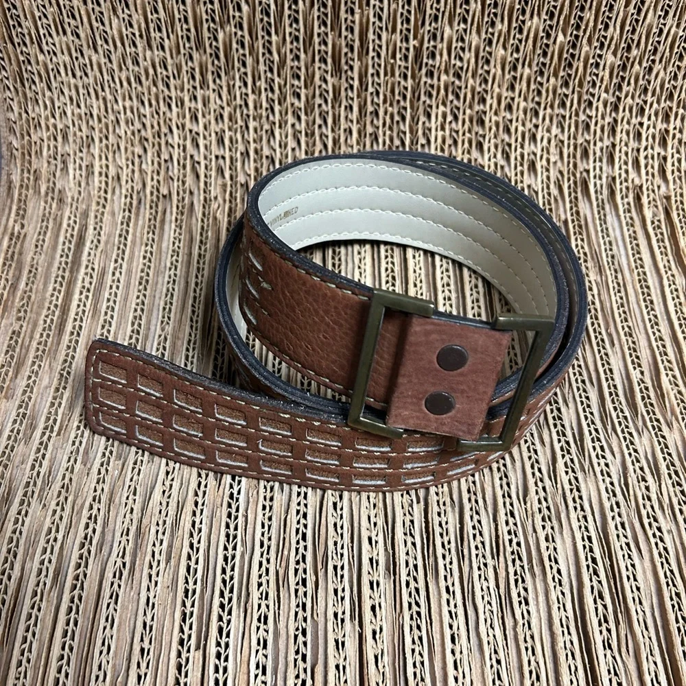 Vintage Brown Leather Belt